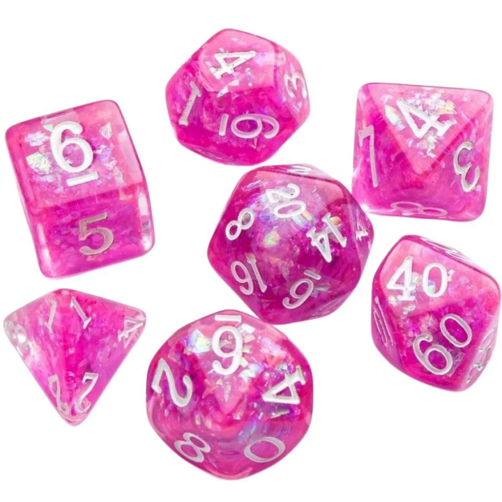 Set de 7 dés - Candy-like Series -Rasberry