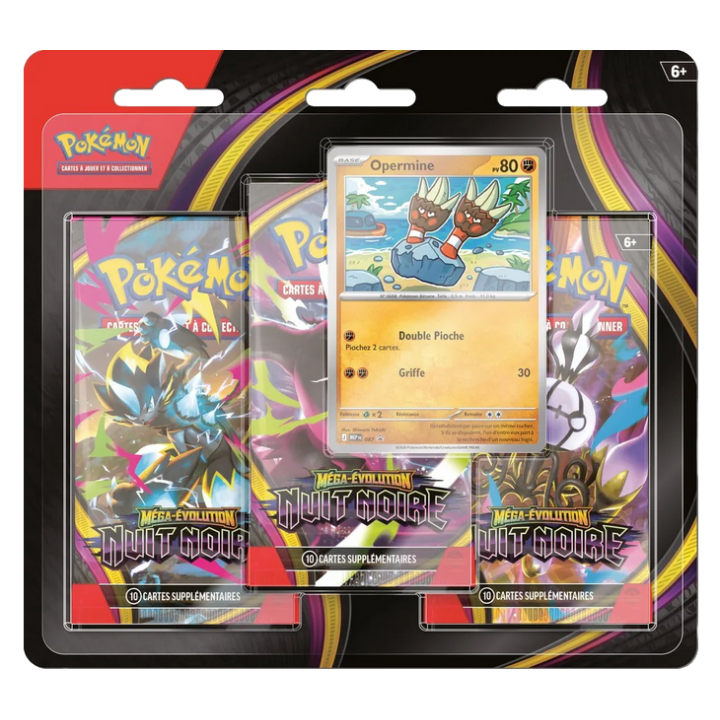 Pokémon - Tripack Méga-Évolution ME05 : Nuit Noire - Opermine