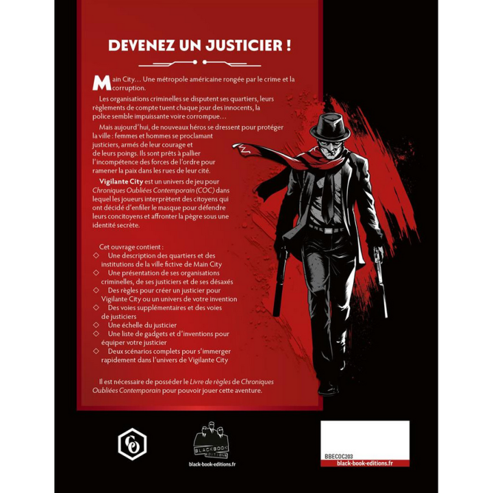 Jeux de rôle - Chroniques Oubliées : Contemporain 2 - Vigilante City