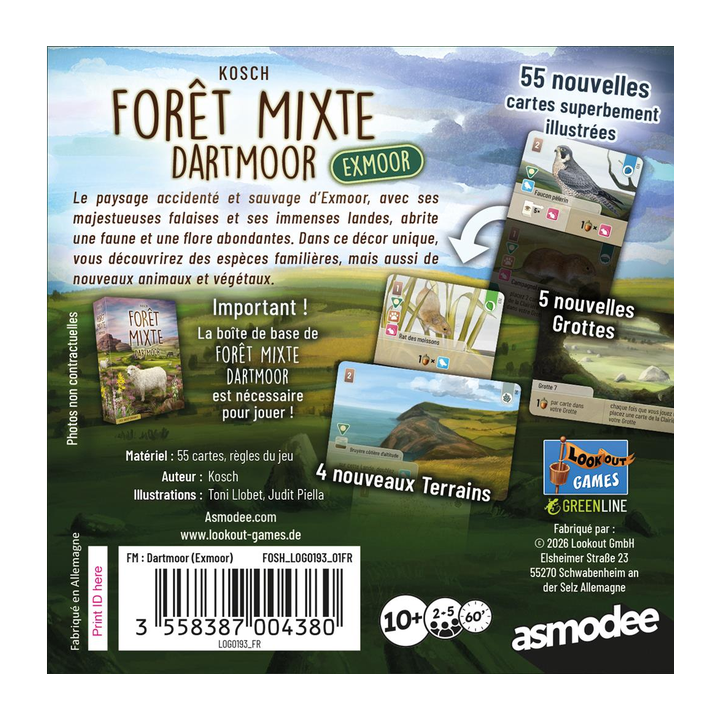 Jeux de société - Extension - Forêt Mixte : Dartmoor - Exmoor