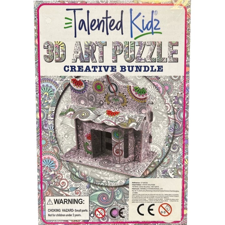 Coloriage - Talented Kidz - 3d Art Puzzle Creative Bundle - Maison