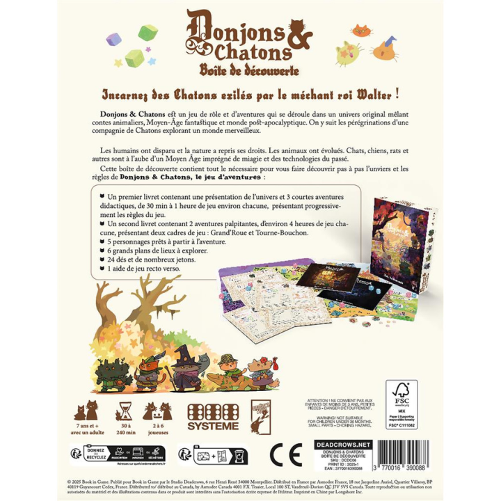 Jeux de role - Donjons & Chatons - Boîte de Découverte