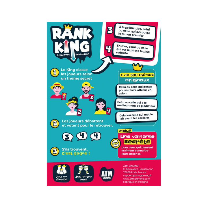 Jeux de société - Rank King