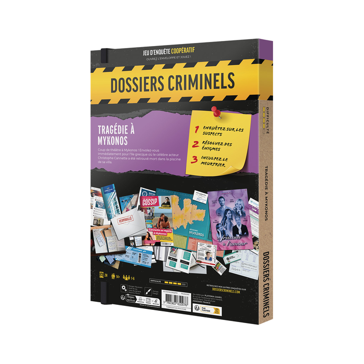 Jeux de société - Dossiers Criminels - Tragédie à Mykonos