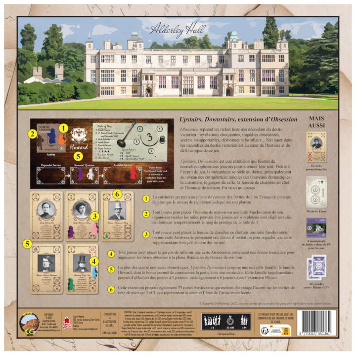 Jeux de société - Obsession - Extension : Upstairs, Downstairs