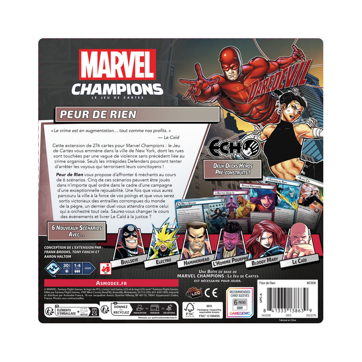 Jeux de société - Marvel Champions : Le Jeu de Cartes - Extension : Peur de Rien
