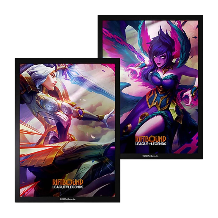 Protège-cartes illustré - Riftbound : League of Legends Vendetta - 100 Art Sleeves : Kayle vs Morgana