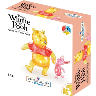 Puzzle Casse - Tete 3D - Crystal Gallery - Winnie L'ourson & Porcinet - 57 pièces