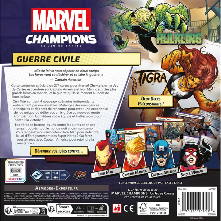 Jeux de société - Extension - Marvel Champions : Le Jeu de Cartes - Civil War