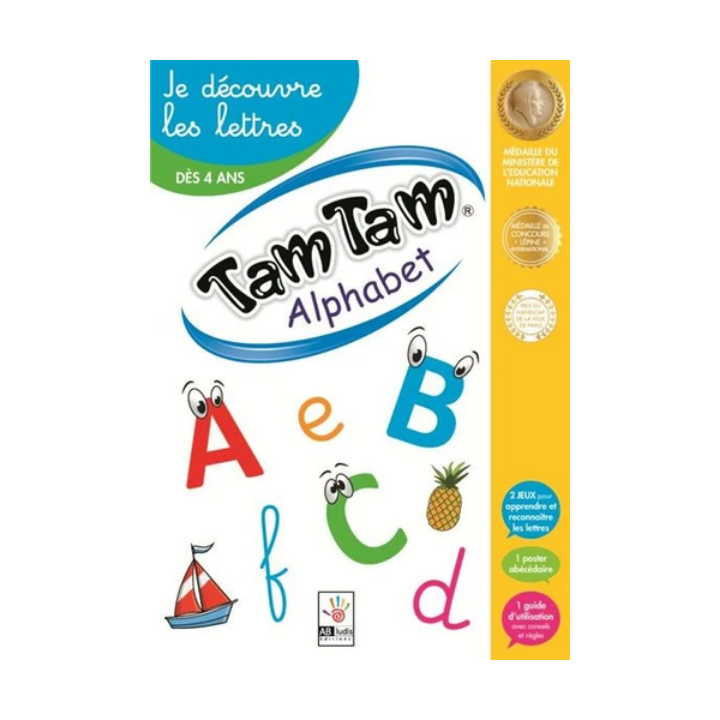 Jeux de société - Tam Tam - Le coffret : Tam Tam Alphabet - Je découvre les lettres - Le coffret
