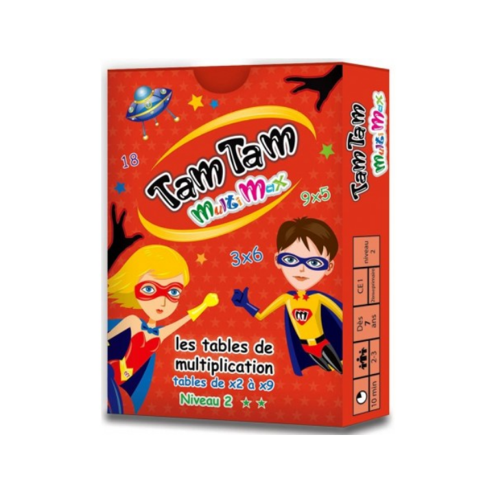 Jeux de société - Tam Tam Multi - Max : Les Tables de Multiplications Niveau 2