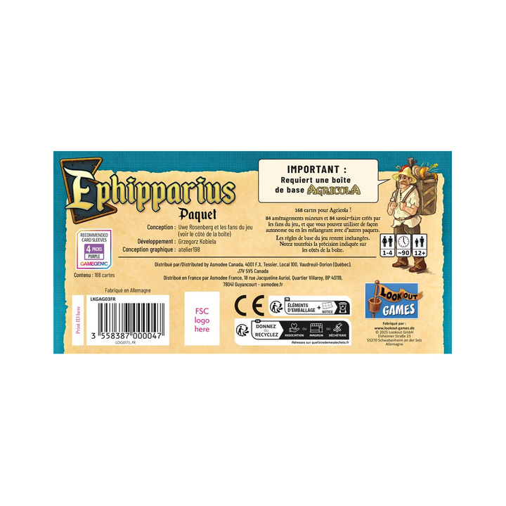 Jeux de société - Agricola - Extension : Ephipparius