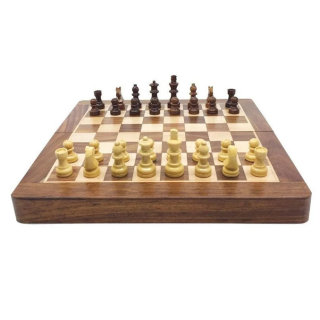 Jeux de société - Jeu d'échecs pliable 38 cm en Acacia n°3