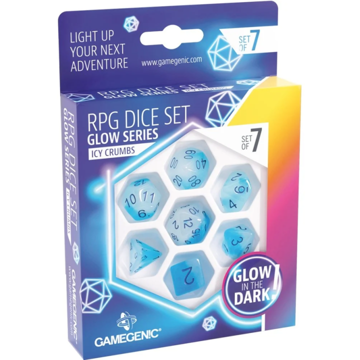 Set de 7 dés - Glow Series - Icy Crumbs