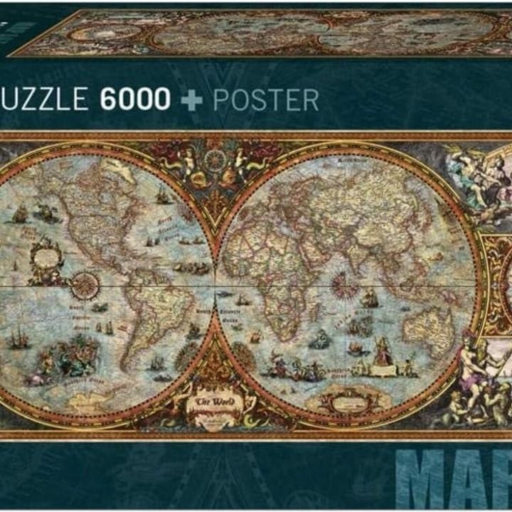 Puzzle Heye - Panorama : Hemisphere Map - 6000 pièces