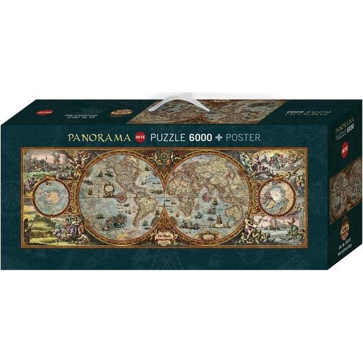 Puzzle Heye - Panorama : Hemisphere Map - 6000 pièces