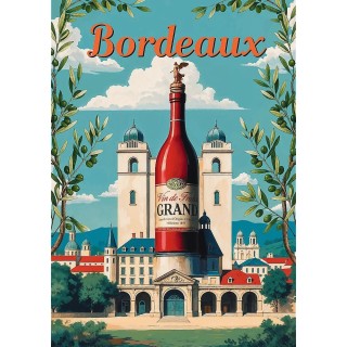 Puzzle Trefl - Affiche Vintage : Bordeaux, France - 1000 pièces