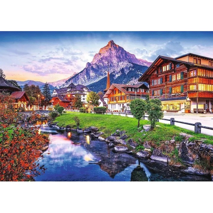 Puzzle Trefl - Photo Odyssey : Village Alpin, Suisse - 1000 pièces