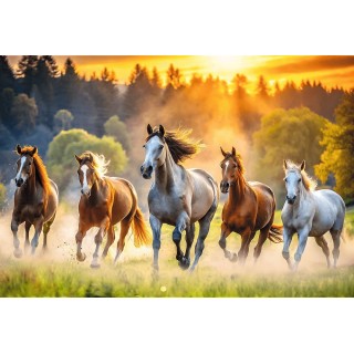 Puzzle Trefl - Chevaux Sauvages - 1500 pièces