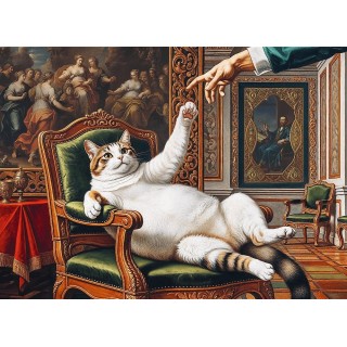 Puzzle Trefl - Pets as Art : His Fluffy Majesty - 500 pièces