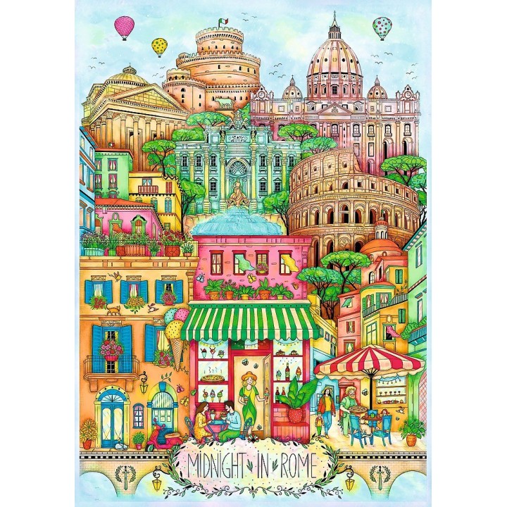 Puzzle Trefl - Minuit à Rome - 1000 pièces