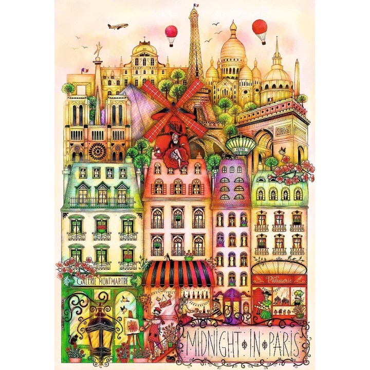 Puzzle Trefl - Minuit à Paris - 1000 pièces