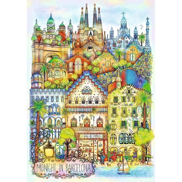 Puzzle Trefl - Minuit à Barcelone - 1000 pièces