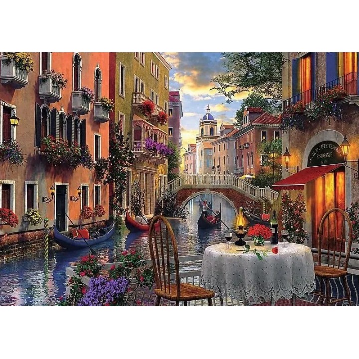 Puzzle Trefl - Dîner Romantique à Venise - 6000 pièces