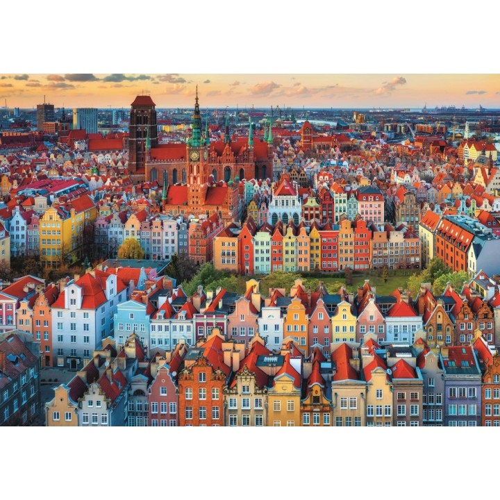 Puzzle Trefl - Vue de Gdańsk, Pologne - 1000 pièces