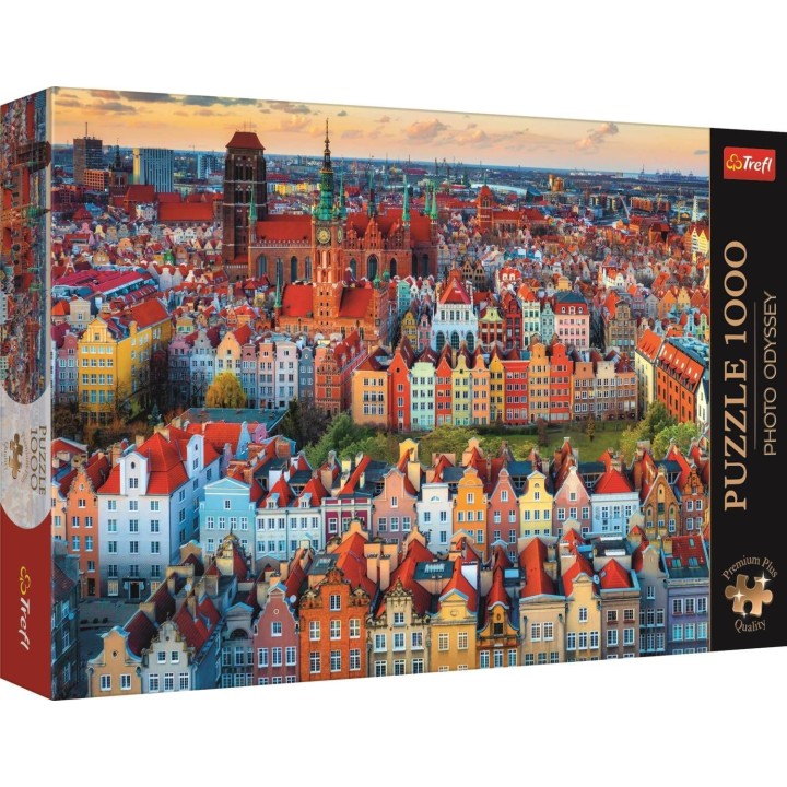 Puzzle Trefl - Vue de Gdańsk, Pologne - 1000 pièces