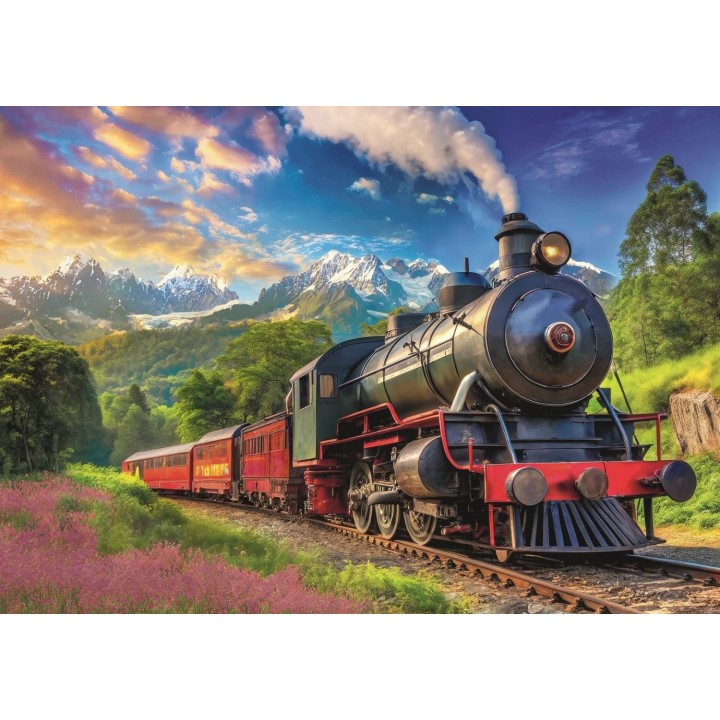 Puzzle Trefl - 40 ans : Voyage en Train - 1000 pièces