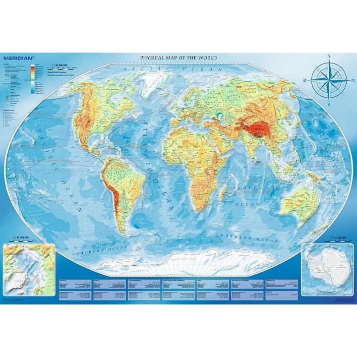 Puzzle Trefl - Grande Carte Physique du Monde - 4000 pièces