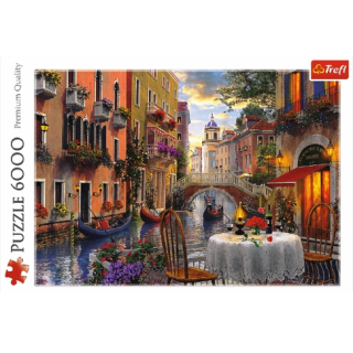 Puzzle Trefl - Dîner Romantique à Venise - 6000 pièces