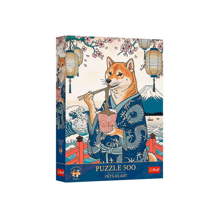 Puzzle Trefl - Pets as Art : Shiba’s Noodle Meditation - 500 pièces