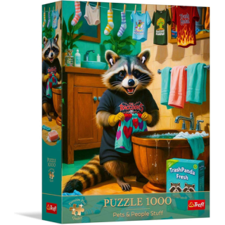 Puzzle Trefl - Pets & People : La Journée du Raton Laveur - 1000 pièces