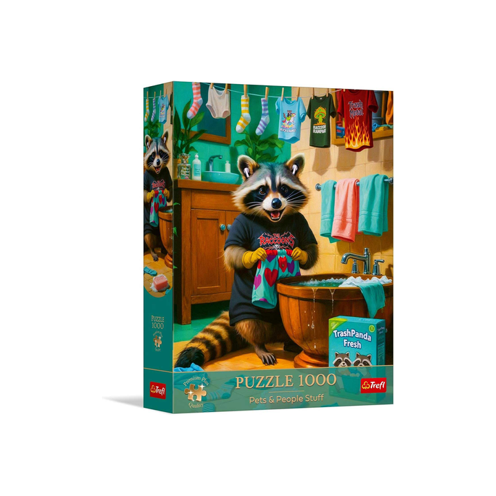 Puzzle Trefl - Pets & People : La Journée du Raton Laveur - 1000 pièces