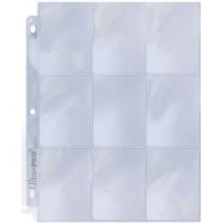 Lot de 100 feuilles ultra pro à 9 cases pour classeur silver series